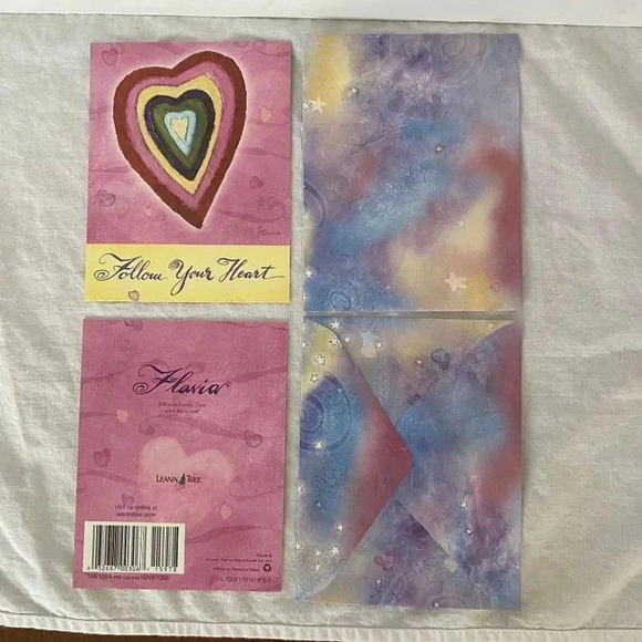 Vintage 6/pk INSPIRING WORDS Greeting Cards Leanin' Tree Flavia Weedn NOS - Picture 9 of 13